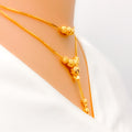22k-gold-Gorgeous Dangling Chandelier Lara Necklace Set 
