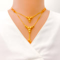 22k-gold-Delightful Dangling Orb Lara Necklace Set 