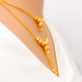 22k-gold-Delightful Dangling Orb Lara Necklace Set 