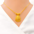 22k-gold-Chic Dangling Drop Necklace Set