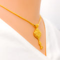 22k-gold-Delicate Delightful Tassel Necklace Set