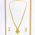 22k-gold-reflective-heart-accented-long-necklace-set