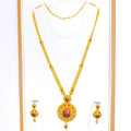 22k-gold-traditional-vibrant-long-meenakari-necklace-set