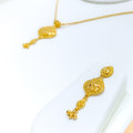 22k-gold-Delicate Delightful Tassel Necklace Set
