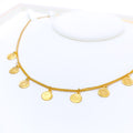 22k-gold-Dainty Coin Charm Necklace