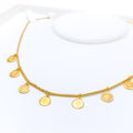 22k-gold-Dainty Coin Charm Necklace