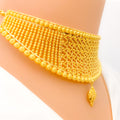22k-gold-Upscale Zigzag Choker Necklace Set
