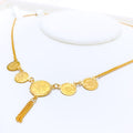 22k-gold-Dazzling Decorative Coin Necklace