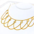 22k-gold-Sophisticated Loop Chain Coin Necklace