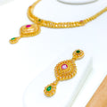 Festive Vibrant Gold Necklace Set