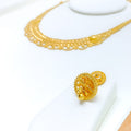 Decorative Delightful Laced Necklace Set