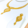 Classic Asymmetrical Paisley Necklace Set