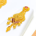 22k-gold-Dapper Dangling Meenakari Necklace Set