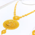 22k-gold-Elevated Floral Beaded Dome Necklace Set