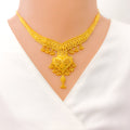 22k-gold-textured-magnificent-necklace-set