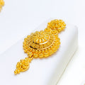 22k-gold-Ornate Decorative Floral Necklace Set