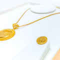 22k-gold-impressive-dome-mesh-pendant-set