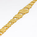 Statement Rose Coin 22k Gold Bracelet