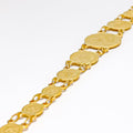 Statement Rose Coin 22k Gold Bracelet