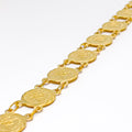 Stately Reversible Coin 22k Gold Bracelet