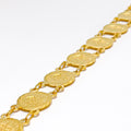 Stately Reversible Coin 22k Gold Bracelet