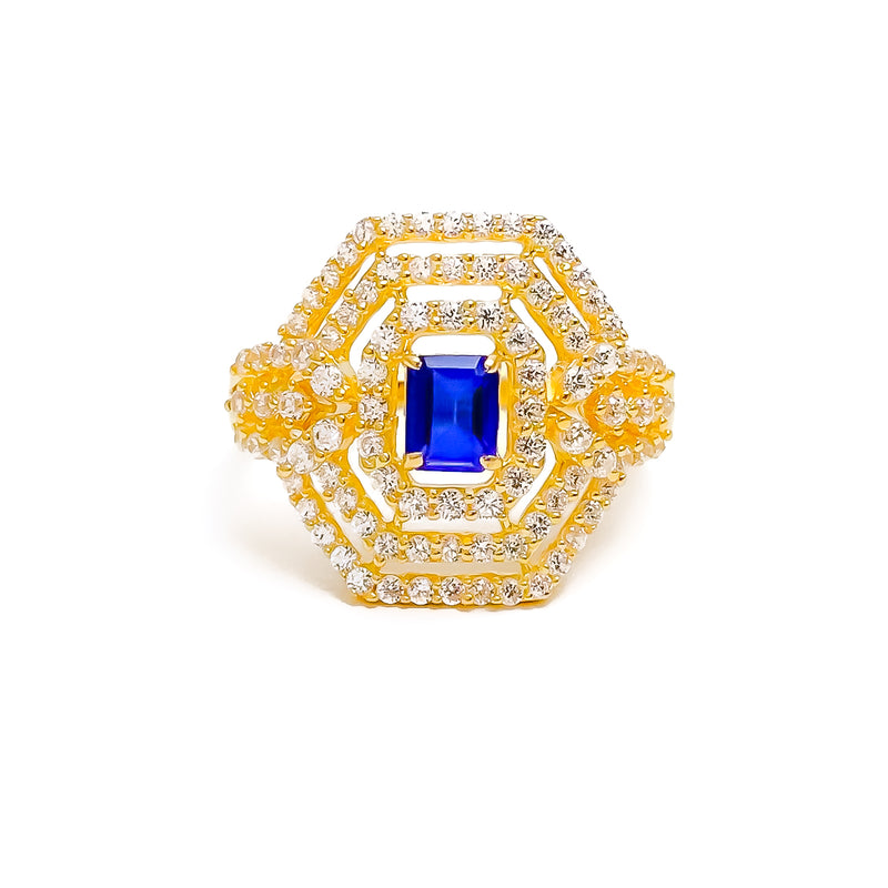 22k-gold-elevated-three-tier-cz-hexagon-ring