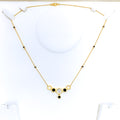 18k-gold-Fashionable Dangling Diamond Mangalsutra 