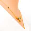 18k-gold-Fashionable Dangling Diamond Mangalsutra 