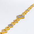 Trendy Clover CZ 22k Gold  Bracelet