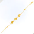 22k-gold-Mod Reflective Mesh Drop Bracelet