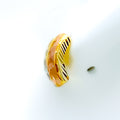 22k-gold-Fancy Leaf Adorned J Earrings 