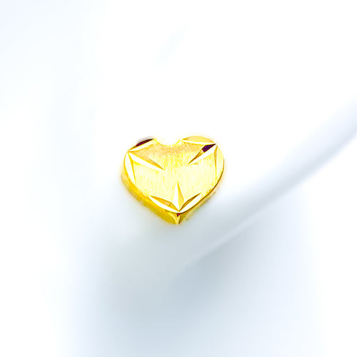 22k-gold-Smooth Finish Fancy Heart Earrings