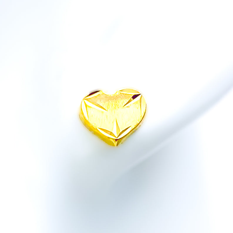 22k-gold-Smooth Finish Fancy Heart Earrings