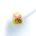 22k-gold-Unique Flower Petal J Earrings 
