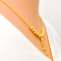 22k-gold-Attractive Dotted Drop Necklace 