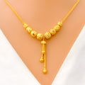 22k-gold-Jazzy Hanging Chain Necklace 