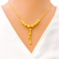 22k-gold-Jazzy Hanging Chain Necklace 