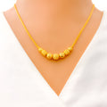 22k-gold-Stylish Everyday Alternating Beaded Necklace 