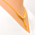 22k-gold-Striped Hanging Charm Necklace 