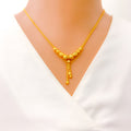 22k-gold-Majestic Flowy Orb Necklace