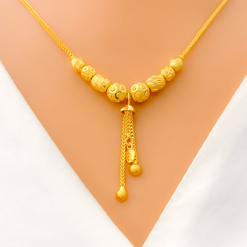 22k-gold-Majestic Flowy Orb Necklace