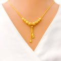 22k-gold-Majestic Flowy Orb Necklace