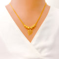 22k-gold-Fancy Dangling Leaf Necklace
