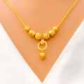 22k-gold-Charming Glossy Beaded Necklace