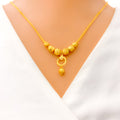 22k-gold-Charming Glossy Beaded Necklace