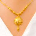 22k-gold-reflective-hexagon-drop-necklace-set