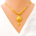 22k-gold-reflective-hexagon-drop-necklace-set
