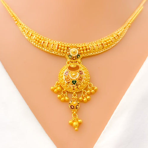 22k-gold-vibrant-dome-chand-necklace-set