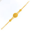 22k-gold-Reflective Netted Chequered Bracelet 