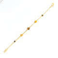 22k-gold-Striking Multi Bead Bracelet 